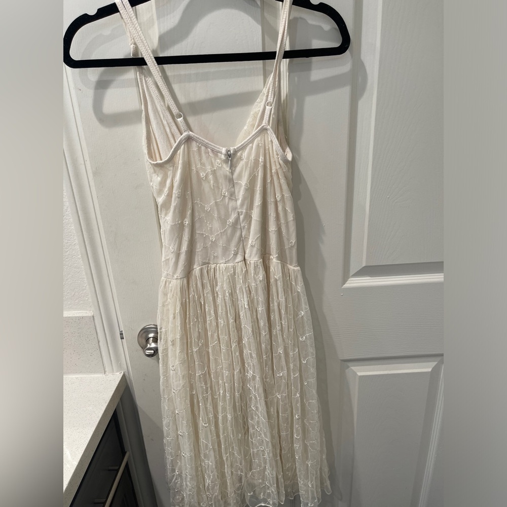 Cream Lace Romantic Boho Dress Medium - Picture 5 of 5